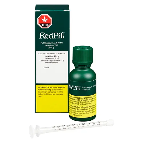 REDPILL Full Spectrum Delta 8 THC OIL 3.9mg CBD 1.5mg 30ml
