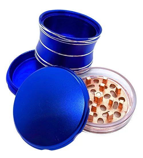 2.5" Heavy-duty 4 Layers Aluminum Grinders - 2.5" Heavy-duty 4 Layers Aluminum Grinders - Blue