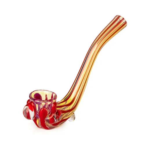 Red Eye Glass 4" Sherlock Claw Hash Pipe - Red