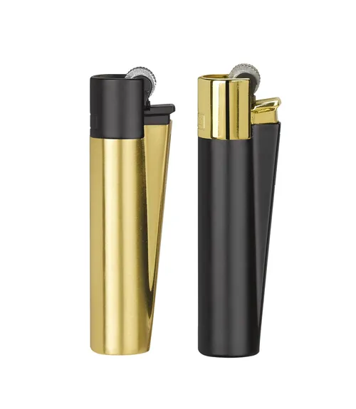 Metal Clipper Lighter - Black & Gold