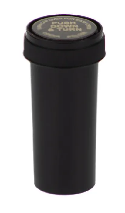 Child Resistant Vial Container 30 Dram (Black)