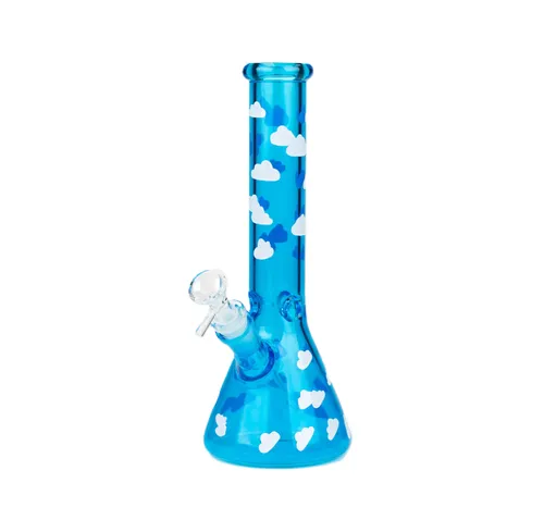 10" Cloudy Sky Blue Bong