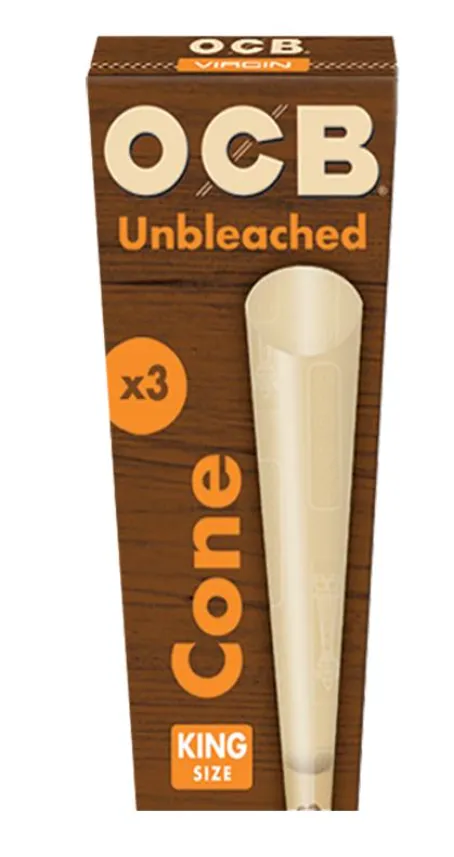 OCB Unbleached King Size Cones - 3 Pack