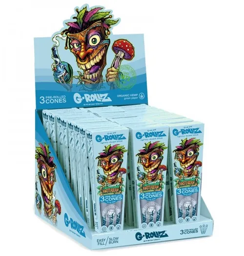 G-Rollz Collector 'Tiki' Blue KS Pre Rolled Cones