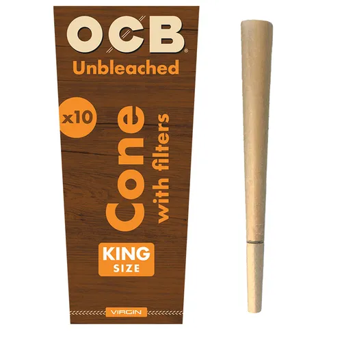 OCB Virgin Unbleached King Size Cones