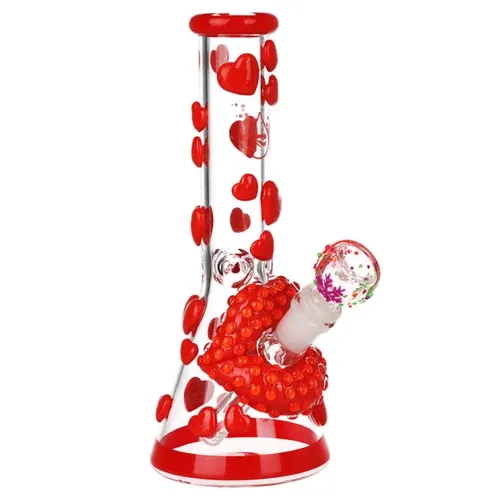 Pulsar 10" Ruby Lips Glow in the Dark Beaker Bong