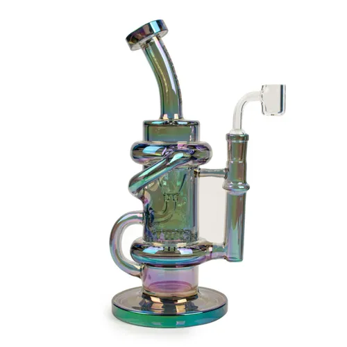 Red Eye Tek 9.5" Terminator Finish Glitch Klein Recycler Rig - Green