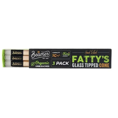 Beamer Fatty's Glass Tip Pre-Rolled Cone 3PK