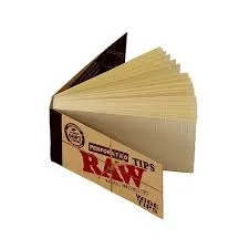 Raw Wide Rolled Unbleached Tips