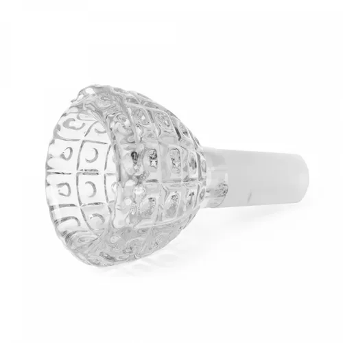 Red Eye Glass 14mm Dot Matrix Carved Bowl Piece