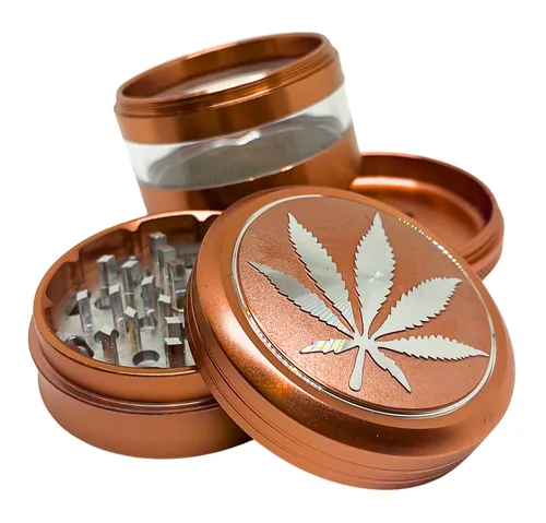 Medium 4 Parts Aluminum Herb Grinder - Medium 4 Parts Aluminum Herb Grinder - Rose Gold