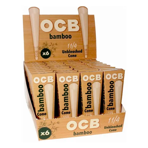 OCB - Cones- 1 1/4" Bamboo Cones 6 pack