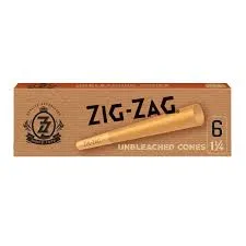 Zig Zag Unbleached 1 1/4 Pre Rolled Cones