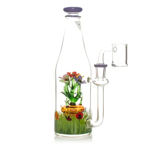 Red Eye Glass 8.5" Flower Field Concentrate Rig