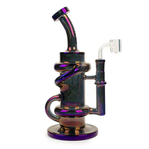 Red Eye Tek 9.5" Terminator Finish Glitch Klein Recycler Rig - Blue Metallic