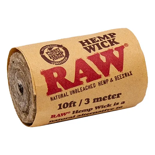 Raw hemp wick 10'