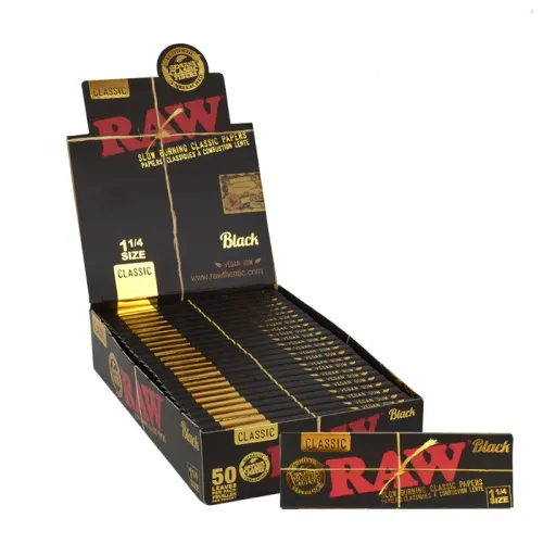 Raw Black Natural 11/4" Rolling Paper (CP1194)
