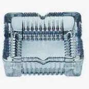 Glass Ashtray- Fujima Blue Square 4"
