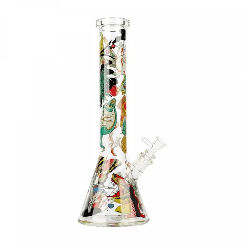 Red Eye Glass 15" Tattoo Beaker - Clear