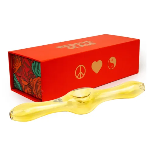 Red Eye Glass 6.75" Better Together AKA Wedding Hand Pipe