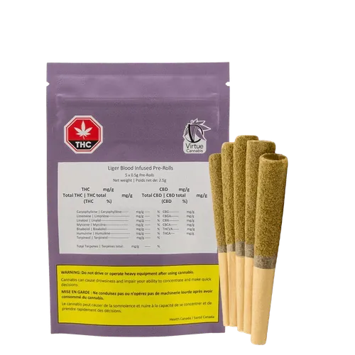Liger Blood Infused Pre-Rolls - 5 x 0.5g