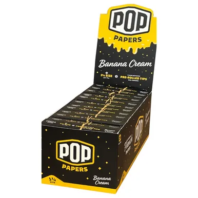 Pop Paper 1 1/4 Paper and Flavoured Tips - (Banana Cream)