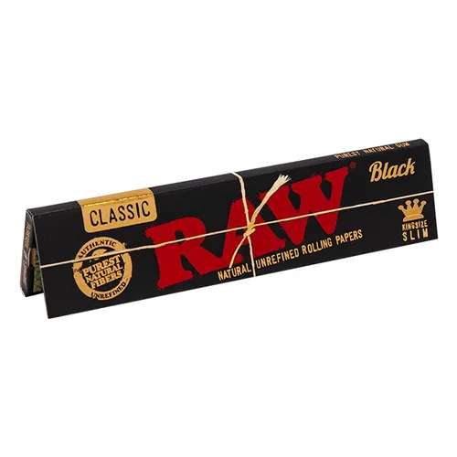 Raw Black King Size Rolling Paper - King Size Slim