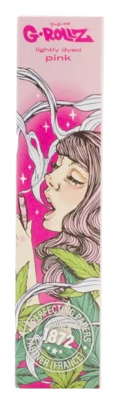 G-Rollz 'Colossal Dream' Lightly Dyed Pink KS Slim Papers - 50 Papers