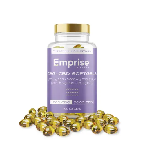 EMPRISE CBG 10mg+CBD 50mg SOFTGELS 100Pk