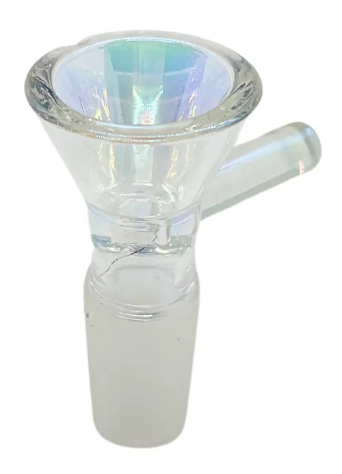 Glass GEAR Cone Handle Male Bowl | Electroplated