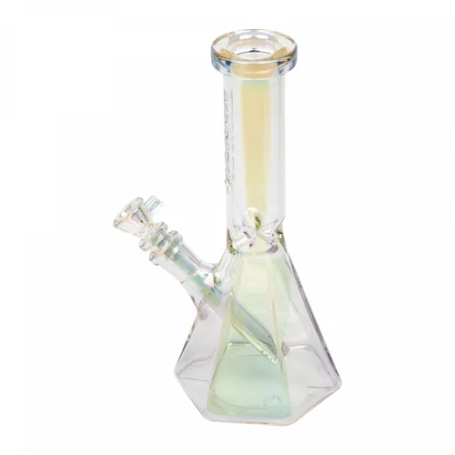 Red Eye Tek 10" Terminator Finish Hex Base Beaker - Rainbow Metallic