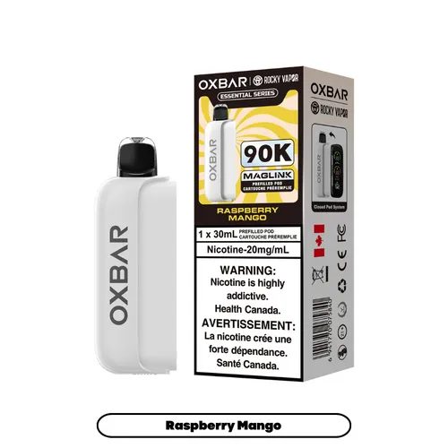 Rocky Vapor Oxbar Maglink - Essential Series - Raspberry Mango 90k 
