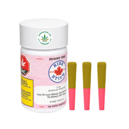 HIGH STICK Breakaway Bubba infused Liquid diamond & Kief Coated PR 3X0.5G HIGH STICK Breakaway Bubba infused Liquid diamond & Kief Coated PR 3X0.5G