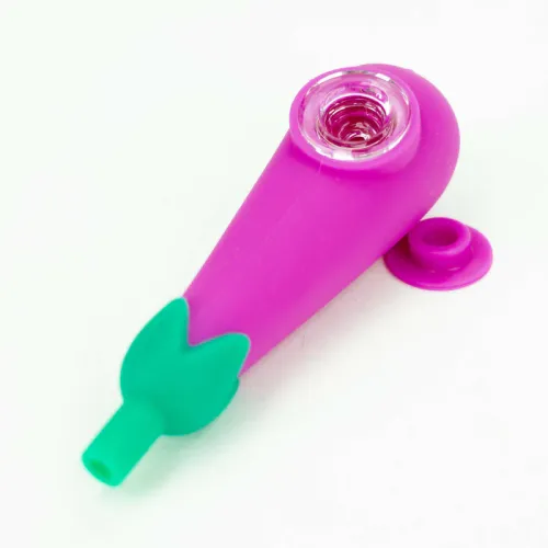 4" Eggplant Silicone Smoking Pipe