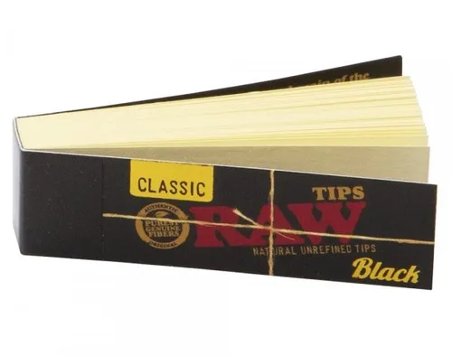 RAW Filter Tips - Black Tips | 50-pack