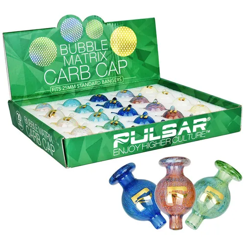 Pulsar Bubble Matrix Bubble Carb Cap - 26mm Assorted Colors