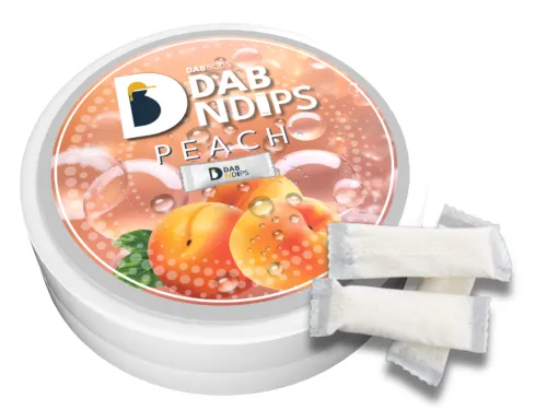 DAB BODS DAB N DIPS PEACH THC Pouches 10x0.6g