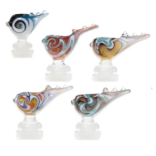 Pointed Swirl Wig Wag Bowl Piece - Assorted Colours