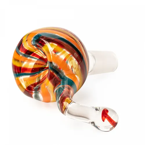 Red Eye Glass 14mm Rainbow Carrera Bowl Piece