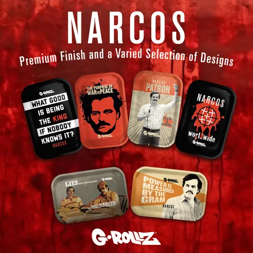 G-Rollz Narcos Truth Metal Rolling Tray - Large