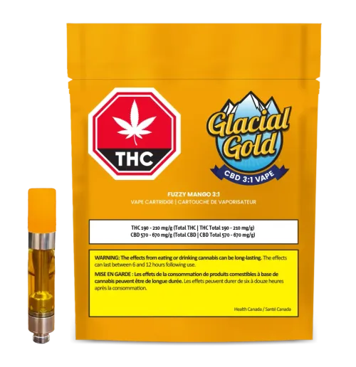 GLACIAL GOLD CBD 3:1 – Fuzzy Mango Vape 1g
