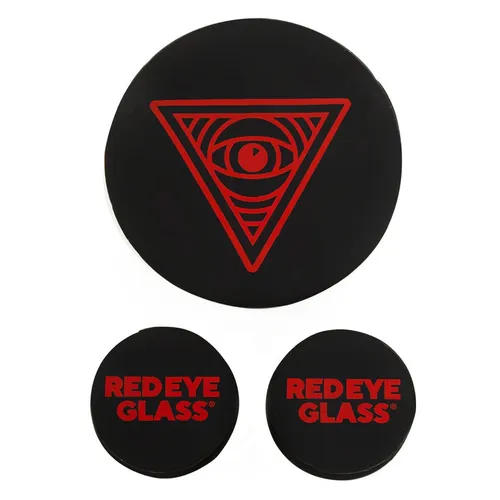 Red Eye Glass Black Silicone Water Pipe Cleaning Caps