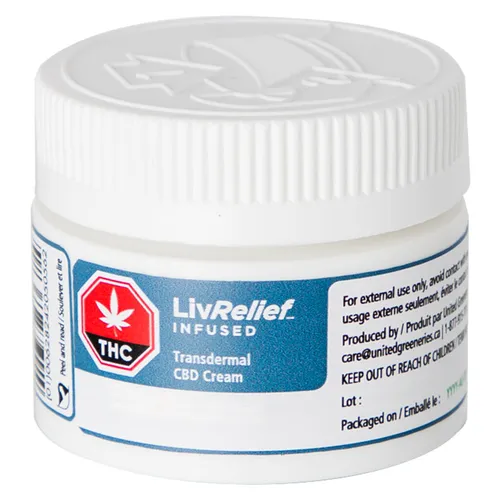 LivRelief TRANSDERMAL CBD CREAM Cannabidiol - 50 g