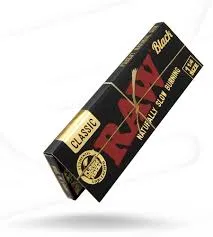 RAW Black Classic Rolling Papers - 1 1/4