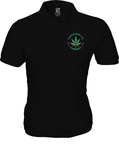 FUSION BUD-Luxe Polo Cotton Tee Black (L)