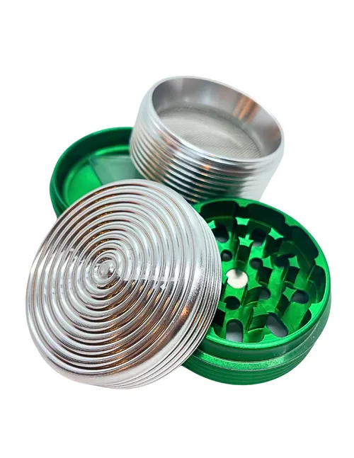 Genie Two Tone Aluminum 4 Parts Grinder - Genie Two Tone Aluminum 4 Parts Grinder | Silver