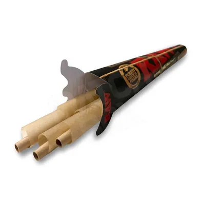 RAW Black - 1+1/4 Pre-Rolled Cones - 6 pack