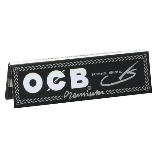 OCB Premium Black King Size Rolling Papers, Cones and Filters