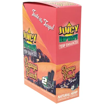 Juicy Terp Enhanced Hemp Wraps (Papaya Punch)