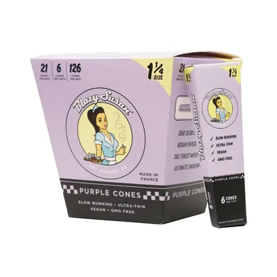 Blazy Susan Purple - 1+1/4 Pre-Rolled Cones - 6 Pack